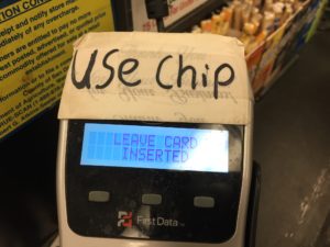 card reader that says use chip